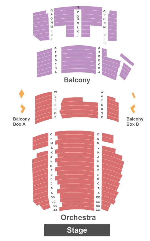seating chart for Avon Theatre - Endstage - eventticketscenter.com