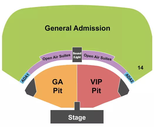 seating chart for Azura Amphitheater - Endstage Pit VIP/GA - eventticketscenter.com