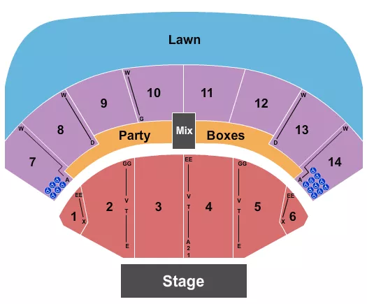 seating chart for Azura Amphitheater - Endstage 2 - eventticketscenter.com