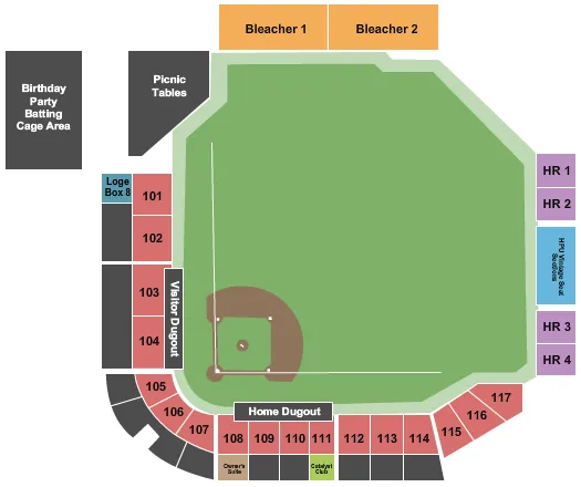seating chart for Truist Point Ballpark - Baseball - eventticketscenter.com