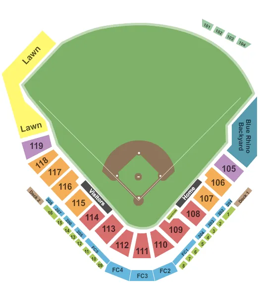 Baseball Seating Map