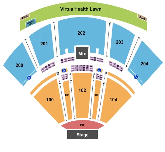 seating chart for Freedom Mortgage Pavilion - Endstage GA Pit Rsv Lawn - eventticketscenter.com