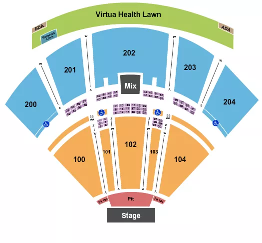 seating chart for Freedom Mortgage Pavilion - Endstage Res Pits - eventticketscenter.com