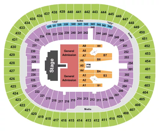 seating chart for BC Place Stadium - Festival - eventticketscenter.com