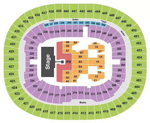 seating chart for BC Place Stadium - Foo Fighters - eventticketscenter.com
