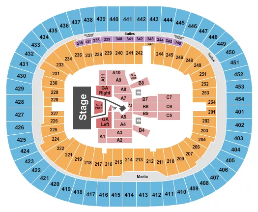 seating chart for BC Place Stadium - Noah Kahan - eventticketscenter.com