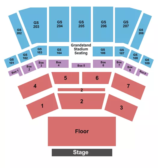 seating chart for BECU Live at Northern Quest Resort & Casino - Endstage Front Floor - eventticketscenter.com