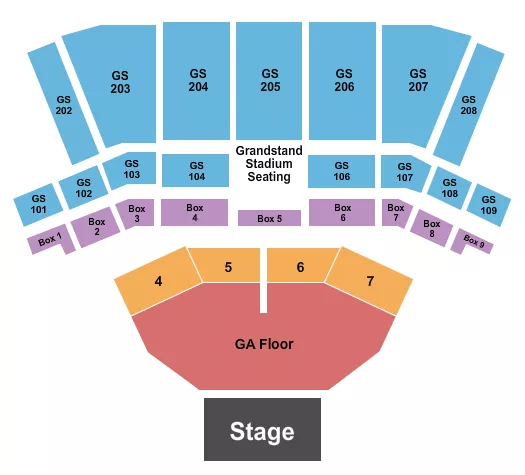 seating chart for BECU Live at Northern Quest Resort & Casino - Endstage Front GA Floor - eventticketscenter.com