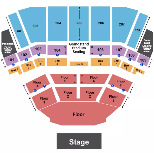 seating chart for BECU Live at Northern Quest Resort & Casino - Endstage GA Flr 4 - eventticketscenter.com