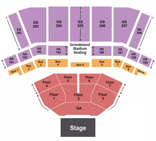 seating chart for BECU Live at Northern Quest Resort & Casino - Endstage GA Flr 5 - eventticketscenter.com