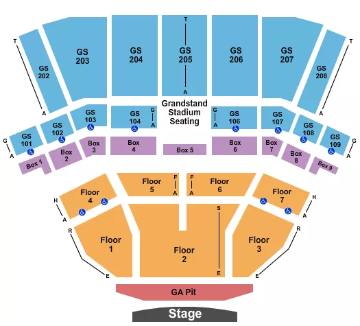 seating chart for BECU Live at Northern Quest Resort & Casino - Endstage GA Pit - eventticketscenter.com