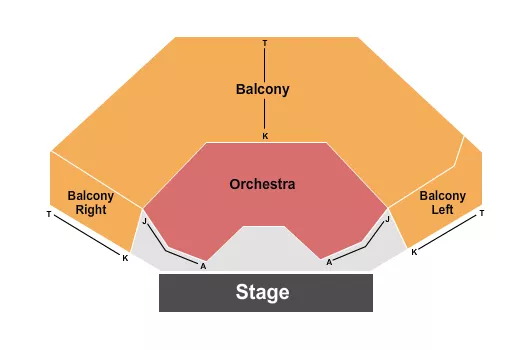seating chart for BJCC Theatre - Endstage 2 - eventticketscenter.com