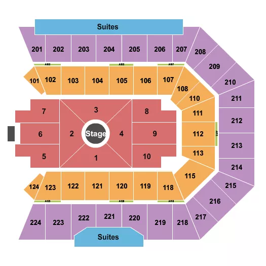 seating chart for BMO Center - Rockford - Nate Bargatze - eventticketscenter.com