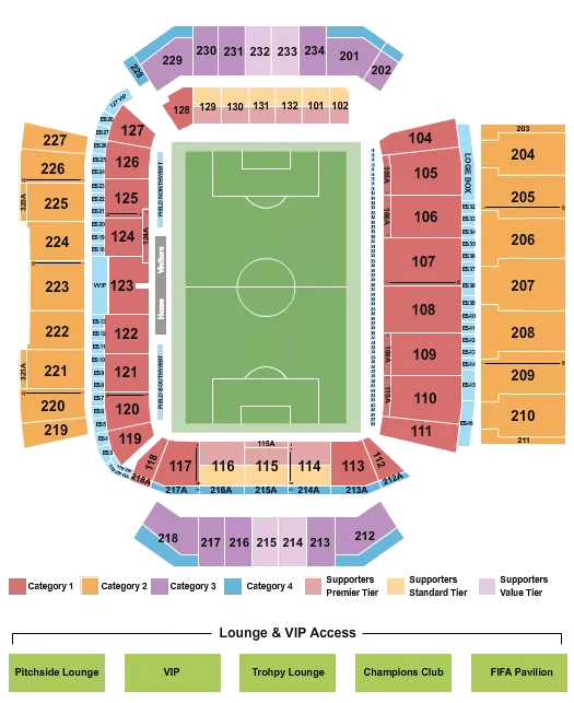 seating chart for BMO Field - Soccer WC Category 2 - eventticketscenter.com