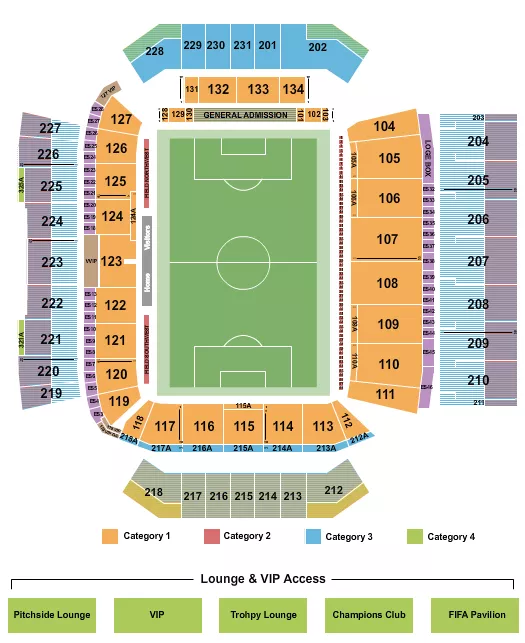 seating chart for BMO Field - Soccer WC Category - eventticketscenter.com