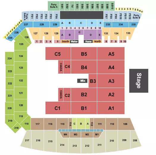 seating chart for BMO Stadium - End Stage - eventticketscenter.com