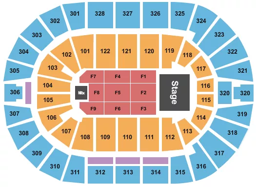 seating chart for BOK Center - Andrea Bocelli - eventticketscenter.com