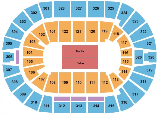 seating chart for BOK Center - Bad Bunny - eventticketscenter.com