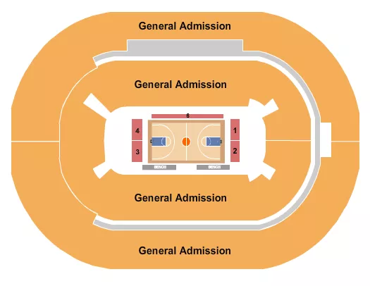 seating chart for BOK Center - Basketball GA - eventticketscenter.com