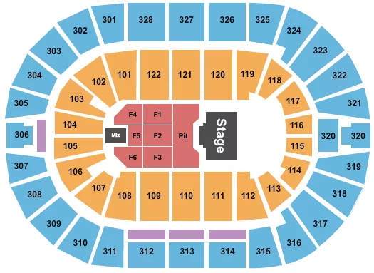 seating chart for BOK Center - Billy Strings 2 - eventticketscenter.com