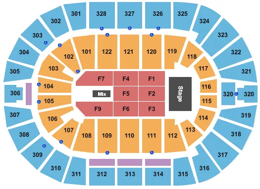 seating chart for BOK Center - Brooks and Dunn - eventticketscenter.com