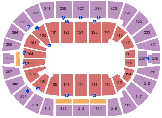 seating chart for BOK Center - Open Floor - eventticketscenter.com