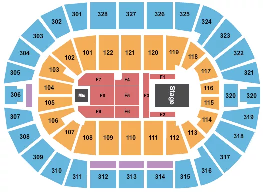 seating chart for BOK Center - Elevation Worship - eventticketscenter.com