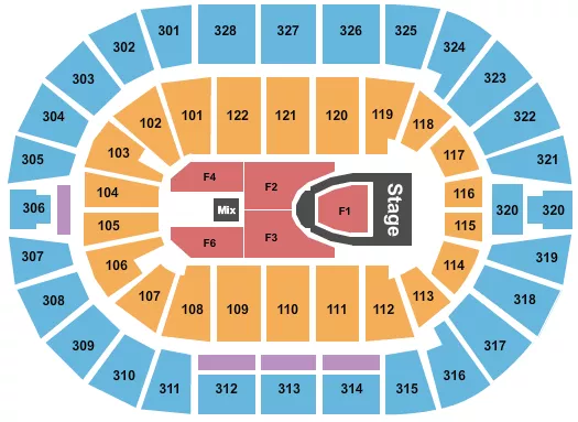 seating chart for BOK Center - For King and Country - eventticketscenter.com