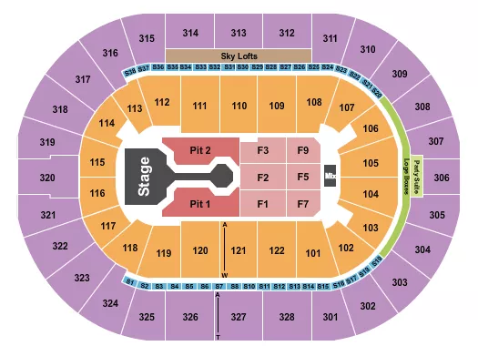 seating chart for BOK Center - Josiah Queen - eventticketscenter.com