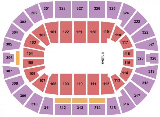 seating chart for BOK Center - Rodeo - eventticketscenter.com