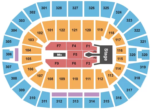 seating chart for BOK Center - Tim McGraw 2023 - eventticketscenter.com