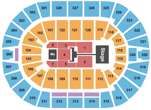 seating chart for BOK Center - TobyMac - eventticketscenter.com