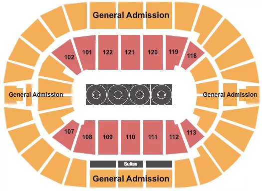 seating chart for BOK Center - Wrestling 2 - eventticketscenter.com