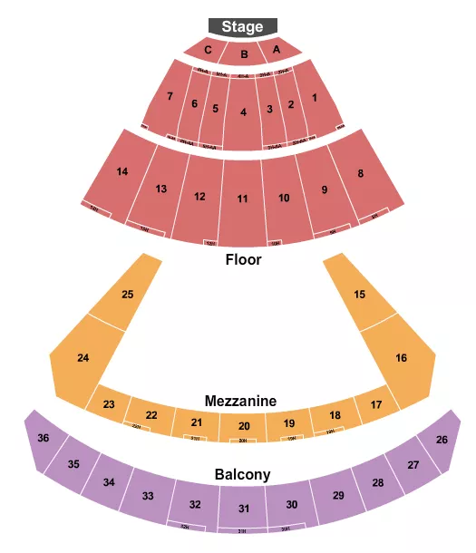 seating chart for BYU-Idaho Center - End Stage - eventticketscenter.com