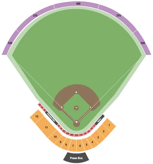 seating chart for Bailey-Brayton Field - Baseball - eventticketscenter.com