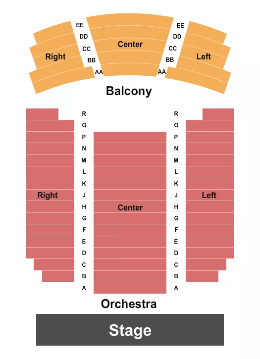 seating chart for Bailey Theatre - Camrose - Endstage - eventticketscenter.com