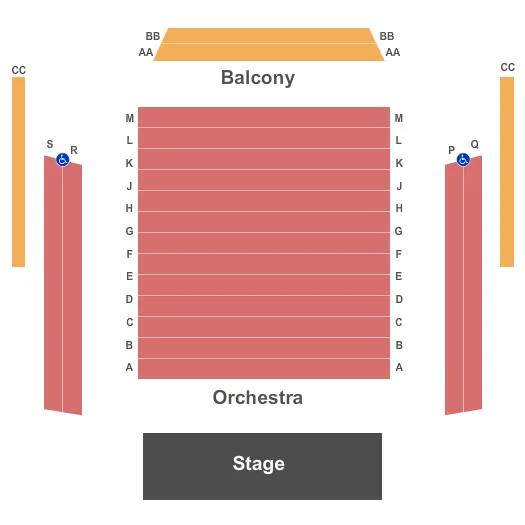 seating chart for Young Centre for the Performing Arts - Baillie Theatre Stage - Baillie Theatre Stage - eventticketscenter.com