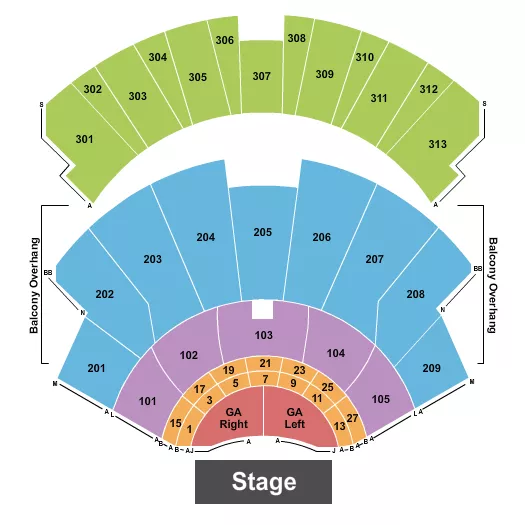 seating chart for Bakkt Theater At Planet Hollywood - Endstage GA Split Pit - eventticketscenter.com
