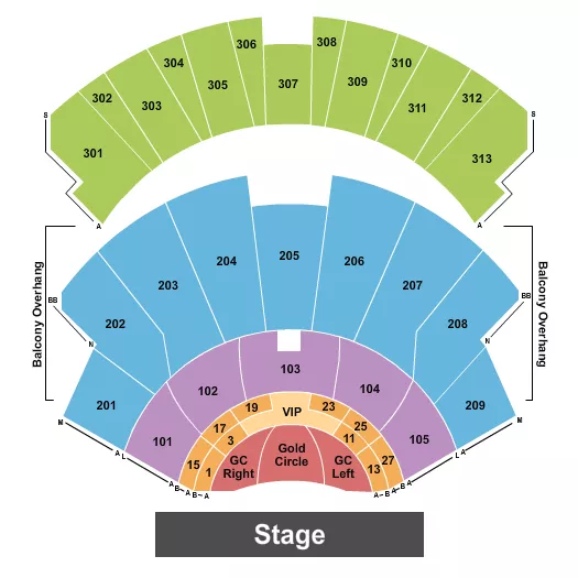 seating chart for PH Live At Planet Hollywood - Endstage Gold Circle 3 - eventticketscenter.com
