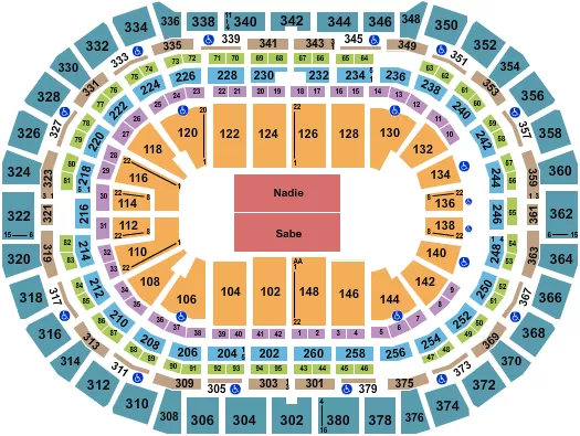 seating chart for Ball Arena - Bad Bunny - eventticketscenter.com