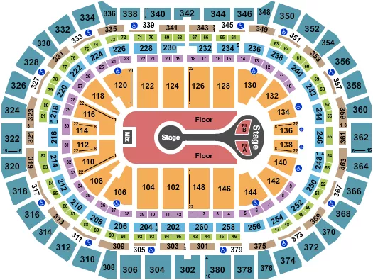 seating chart for Ball Arena - Benson Boone - eventticketscenter.com