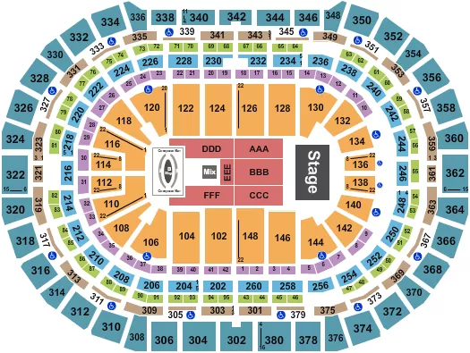seating chart for Ball Arena - Carin Leon - eventticketscenter.com