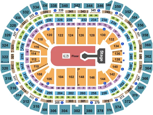 seating chart for Ball Arena - Don Toliver - eventticketscenter.com