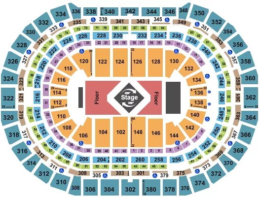 seating chart for Ball Arena - Drake 2 - eventticketscenter.com
