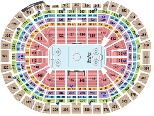 Hockey Rows Seating Map