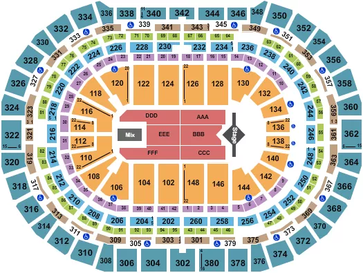 seating chart for Ball Arena - J. Cole - eventticketscenter.com