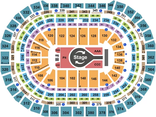 seating chart for Ball Arena - Kacey Musgraves - eventticketscenter.com
