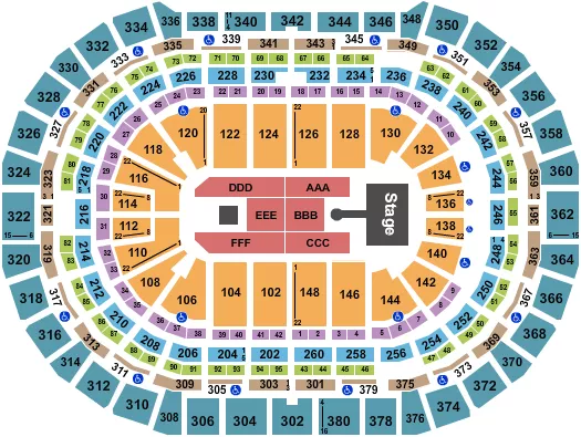 seating chart for Ball Arena - Kali Uchis - eventticketscenter.com