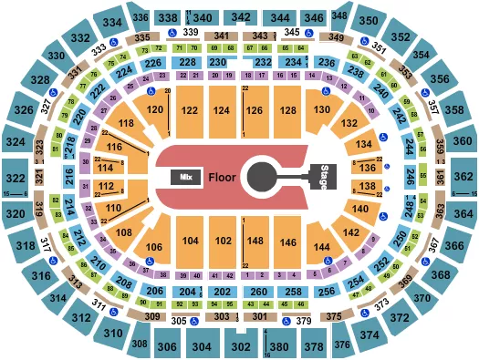 seating chart for Ball Arena - Kid Cudi - eventticketscenter.com