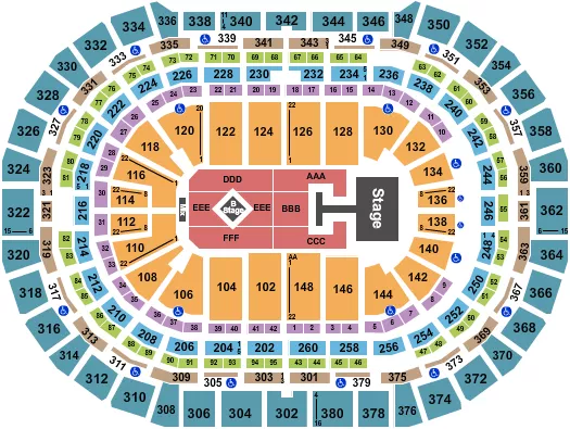 seating chart for Ball Arena - Kylie Minogue - eventticketscenter.com